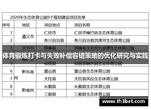 体育锻炼打卡与失败补偿容错策略的优化研究与实践